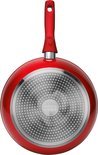 Cheffinger Koekenpan Wokpan Inductie afneembare handgreep Ø 30cm FWD-30 Rood