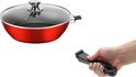 Cheffinger Koekenpan Wokpan Inductie afneembare handgreep Ø 30cm FWD-30 Rood