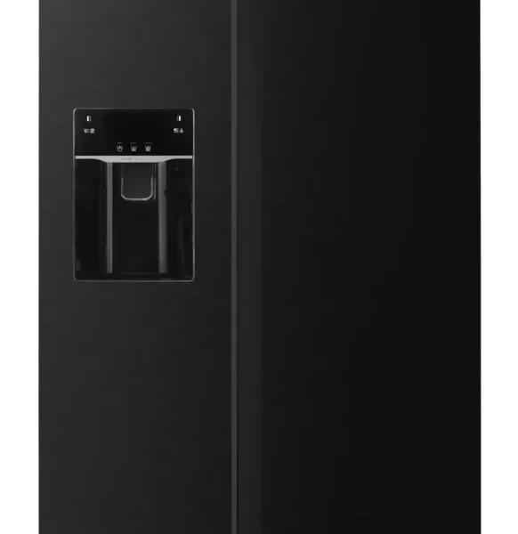 NIEUW!! Fitelli Amerikaanse koelkast zwart 90 cm breed met ijs en waterdispenser