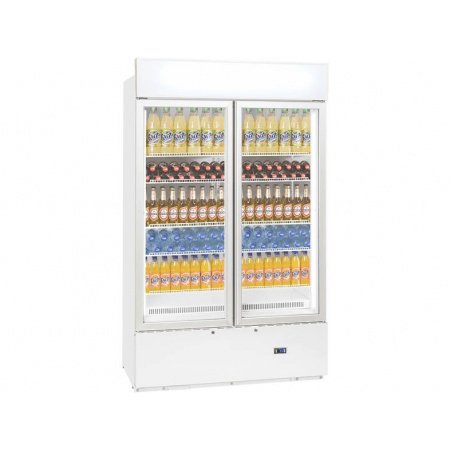 Exquisit CD 1010 FN Flessenkoelers/glazen deur/Horeca 120cm breed - 960L - 0-10°C - Deurslot - Reclame Display - Flessenkoeler / Exquisit