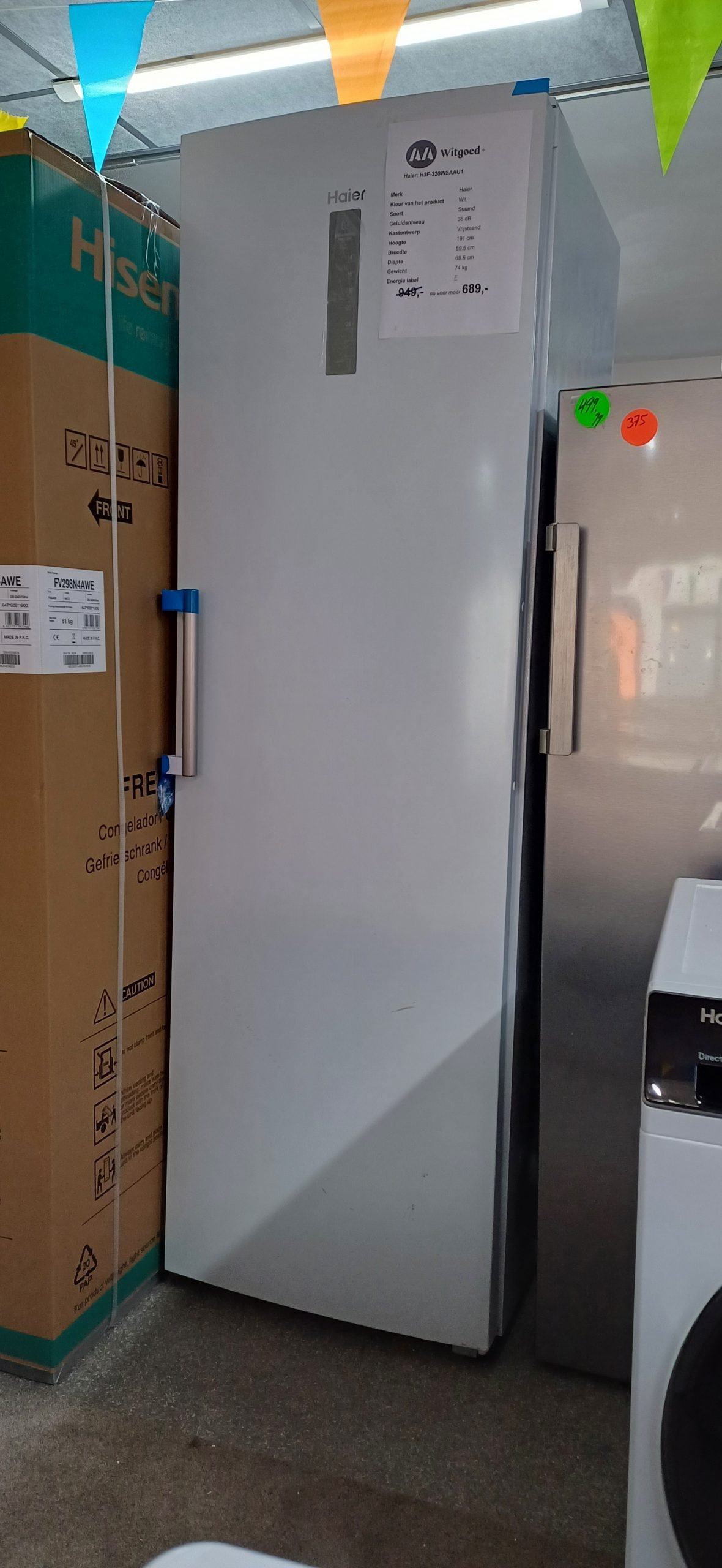 Haier H3F-320WSAAU1vriezer nieuw outlet