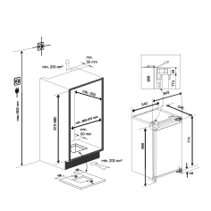 beko inbouw tafel model S54121B BEKO Inbouw koelkast t/m 88 cm met vriesvak OUTLET