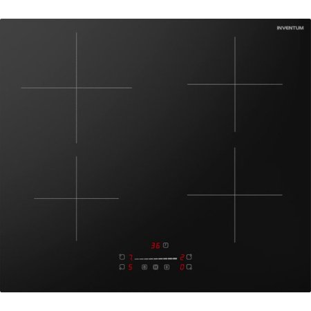 Inventum IKI6008 - Inbouw inductie kookplaat - 60 cm - 4 kookzones - 1-fase plug en play - Randloos - Zwart