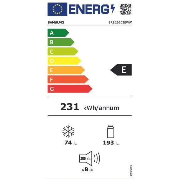 Samsung BRB26600EWW Inbouw Koel-vriescombinatie Gratis bezorging