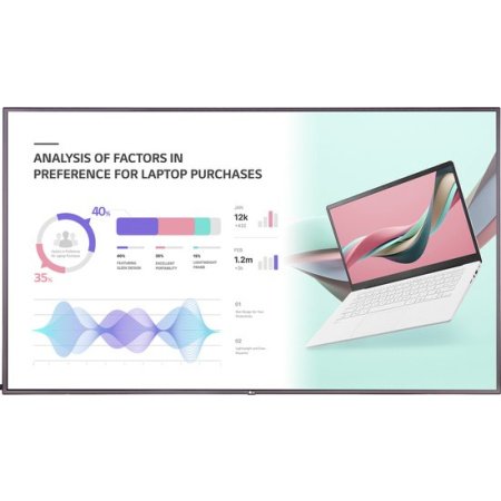 LG 75UH5J-M Digitale signage flatscreen 190,5 cm (75") LCD Wifi 500 cd/m² 4K Ultra HD Zwart WebOS 24/7