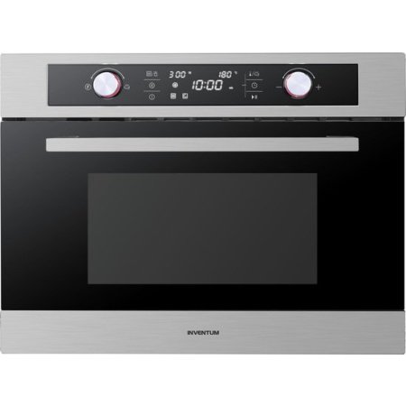 Inventum IMC6044RK - Inbouw combi-oven - Hetelucht - Magnetron - Grill - 44 liter - 45 cm hoog - Tot 230 graden - RVS/Zwart