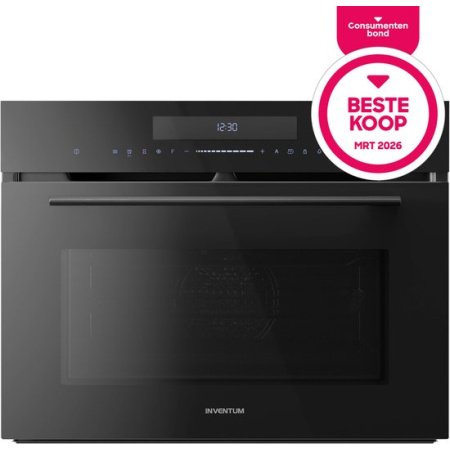 Inventum IMC4535GT - Inbouw combi-oven - Hetelucht - Magnetron - Grill - 50 liter - 45 cm hoog - Tot 250 graden - Zwart -